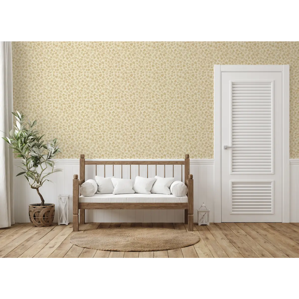 Iveline Wallpaper - Leaf Textures - by Marie Erstad Studio - Loomwell Home Goods