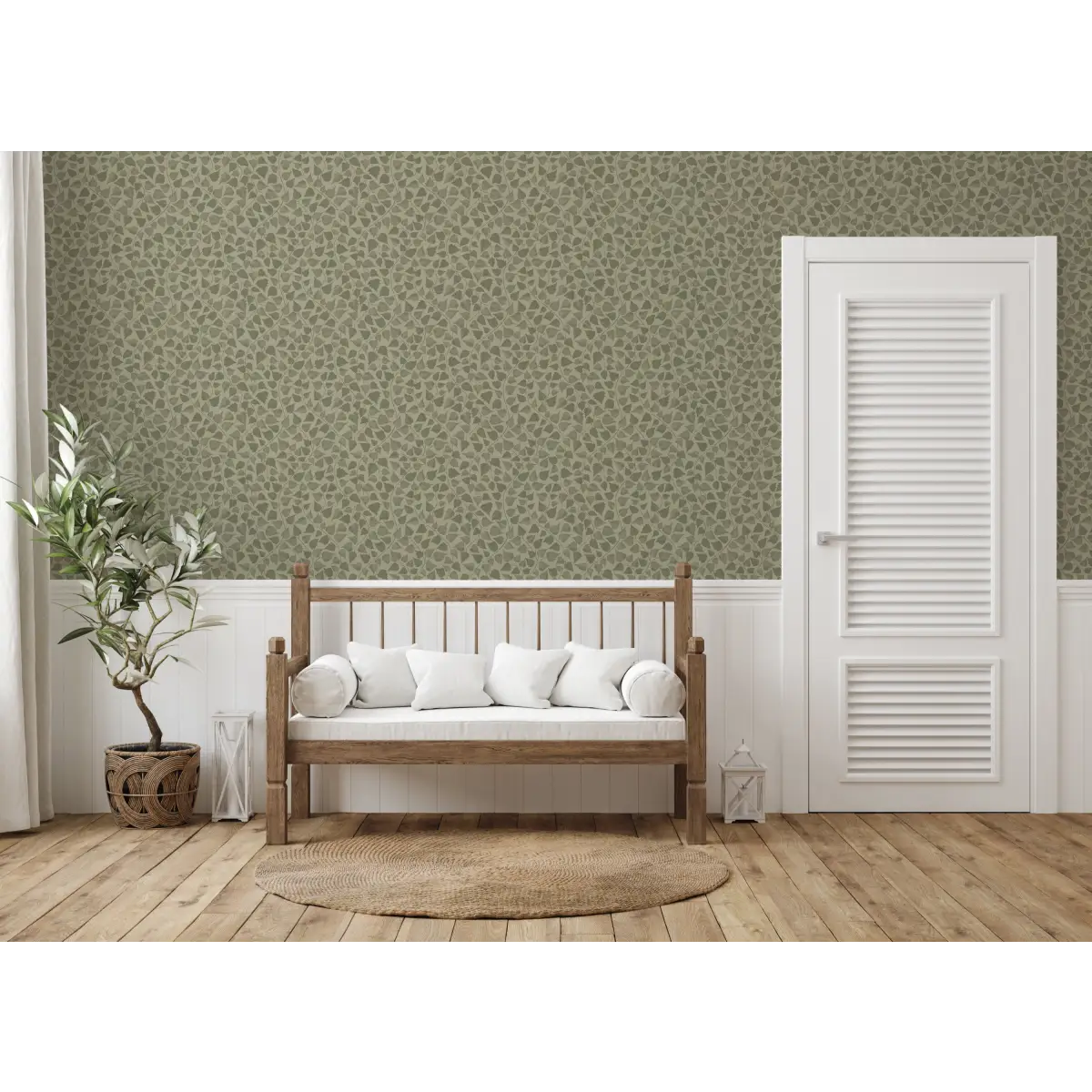 Iveline Wallpaper - Leaf Textures - by Marie Erstad Studio - Loomwell Home Goods