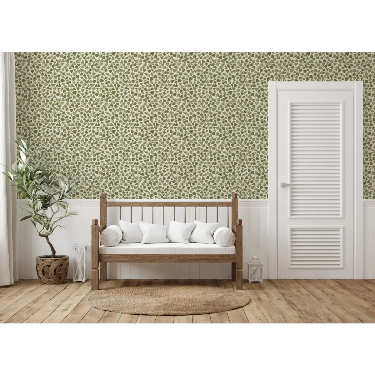 Iveline Wallpaper - Leaf Textures - by Marie Erstad Studio - Loomwell Home Goods