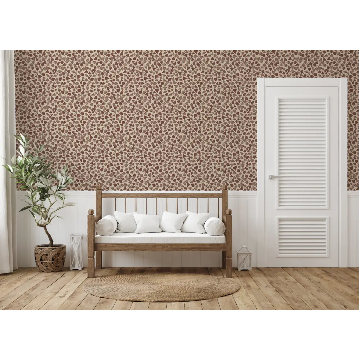 Iveline Wallpaper - Leaf Textures - by Marie Erstad Studio - Loomwell Home Goods
