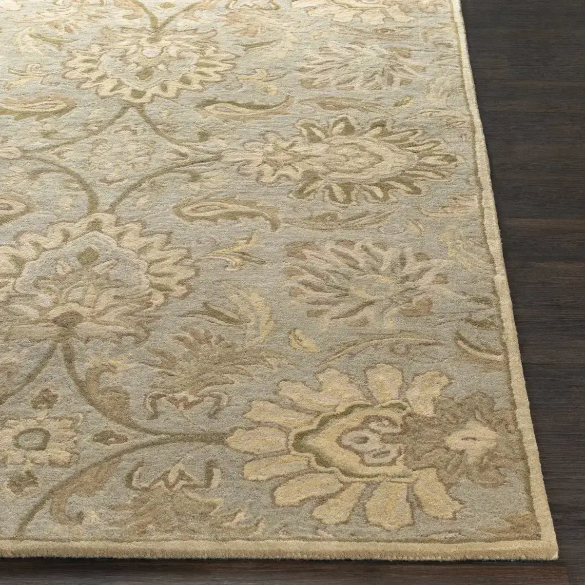 Ivory Beige Traditional Wool Area Rug - Boutique Rugs