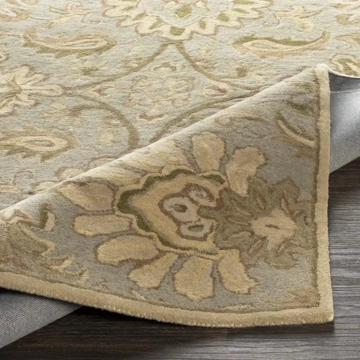Ivory Beige Traditional Wool Area Rug - Boutique Rugs