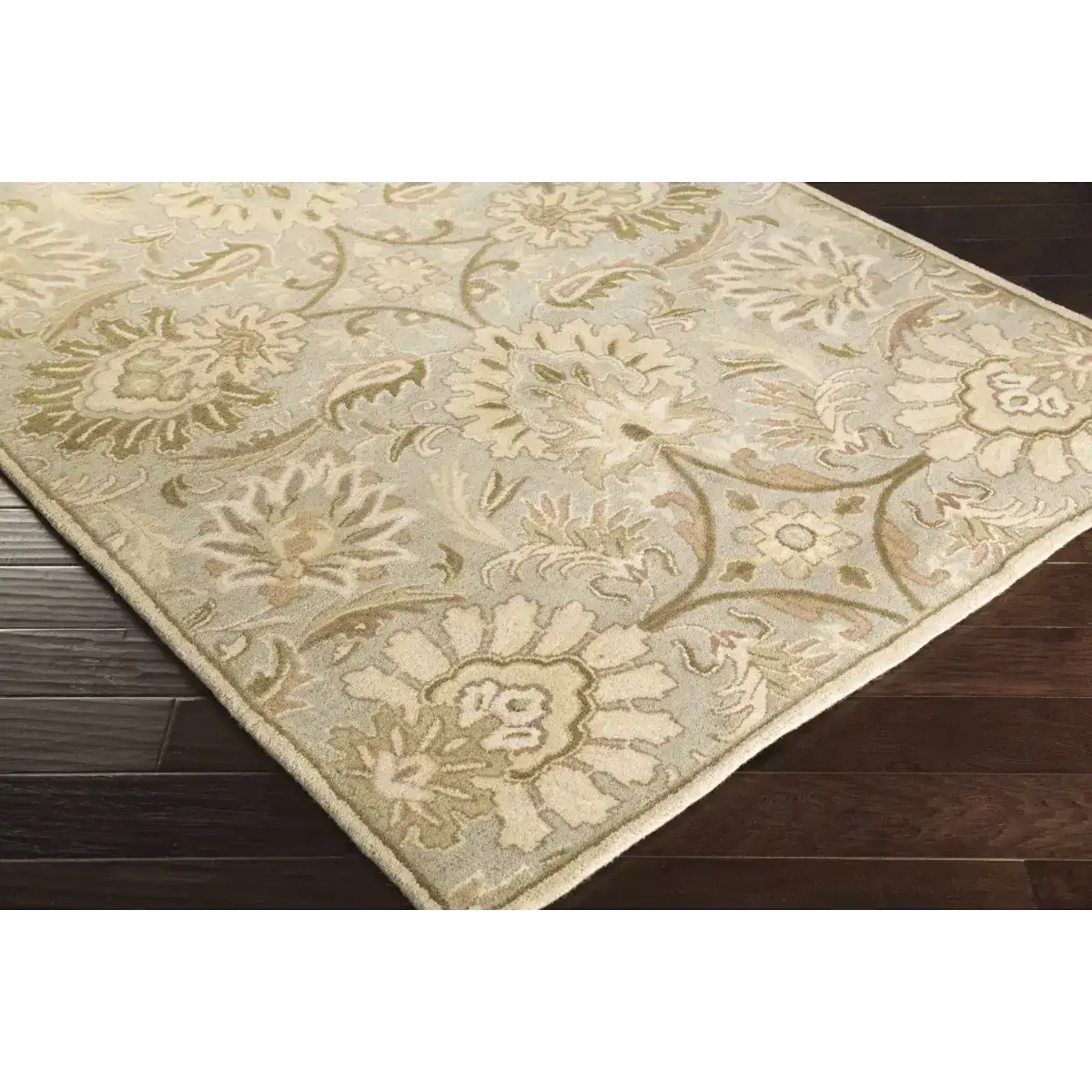 Ivory Beige Traditional Wool Area Rug - Boutique Rugs