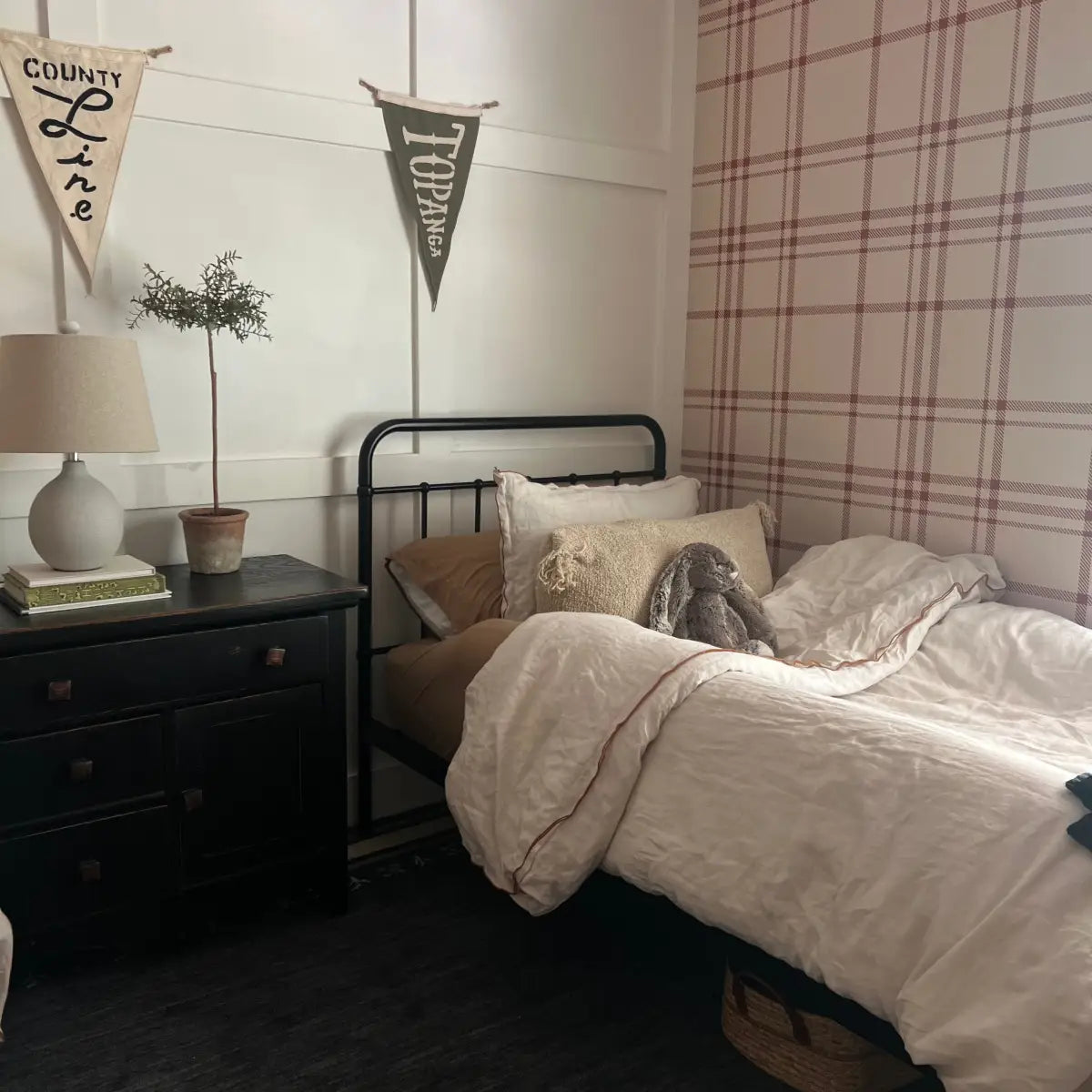 Jack Wallpaper - Classic Brown Plaid - Loomwell Home Goods