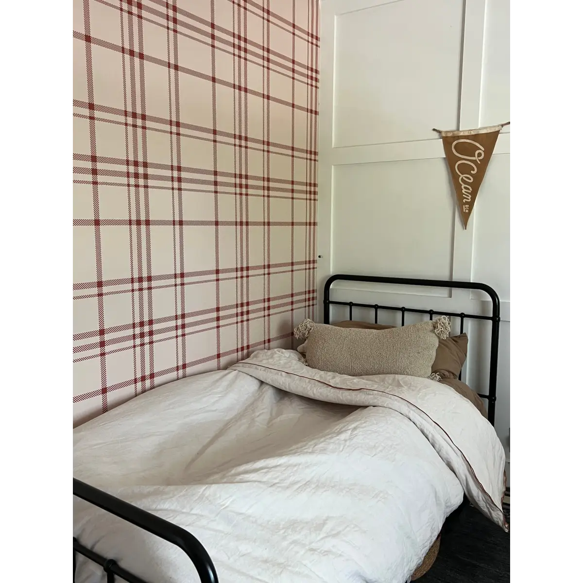 Jack Wallpaper - Classic Brown Plaid - Loomwell Home Goods