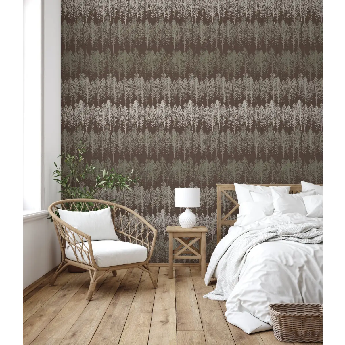 Jansen Wallpaper - Feathery Stripes - by Rusky Rose by Amy - Loomwell Home Goods
