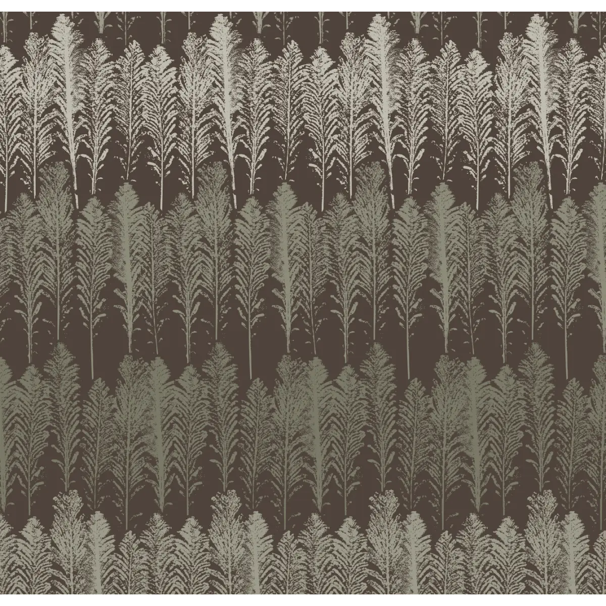 Jansen Wallpaper - Feathery Stripes - by Rusky Rose by Amy - Sample 1 foot by 1 foot / Brown and Green - Loomwell Home