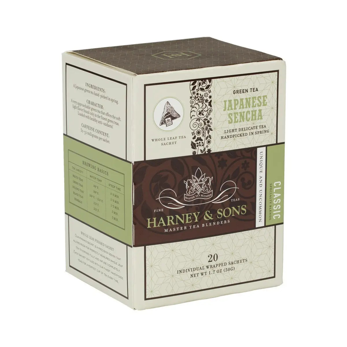 Japanese Sencha - Sachets / Box of 20 Individually Wrapped Sachets - Harney & Sons Fine Teas