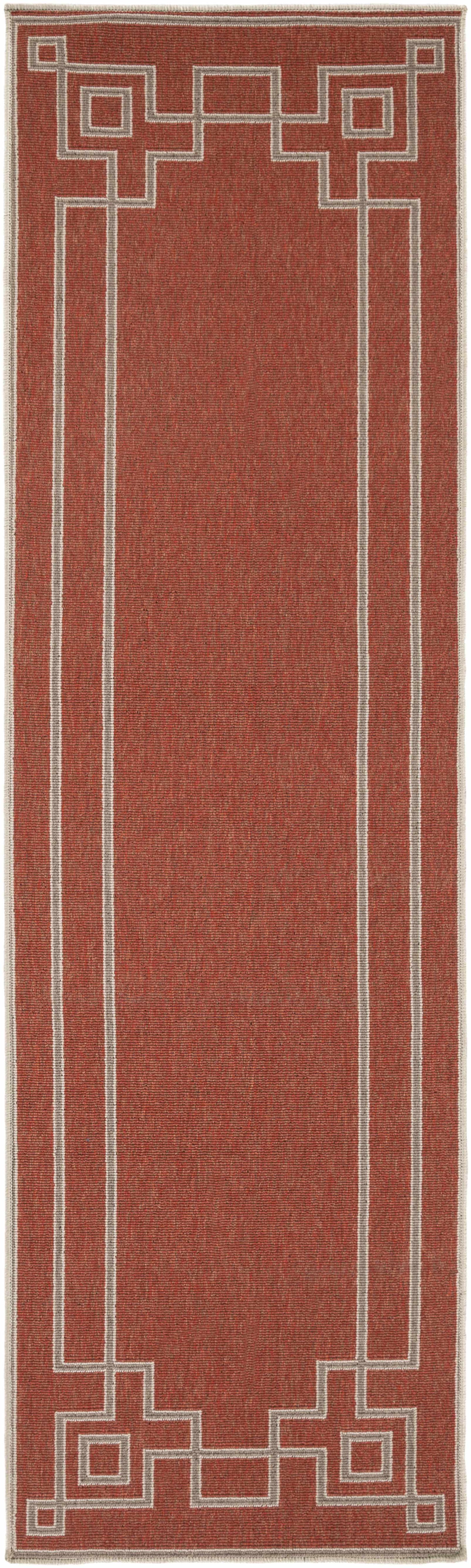 Harborgreek Brick Red Outdoor Rug