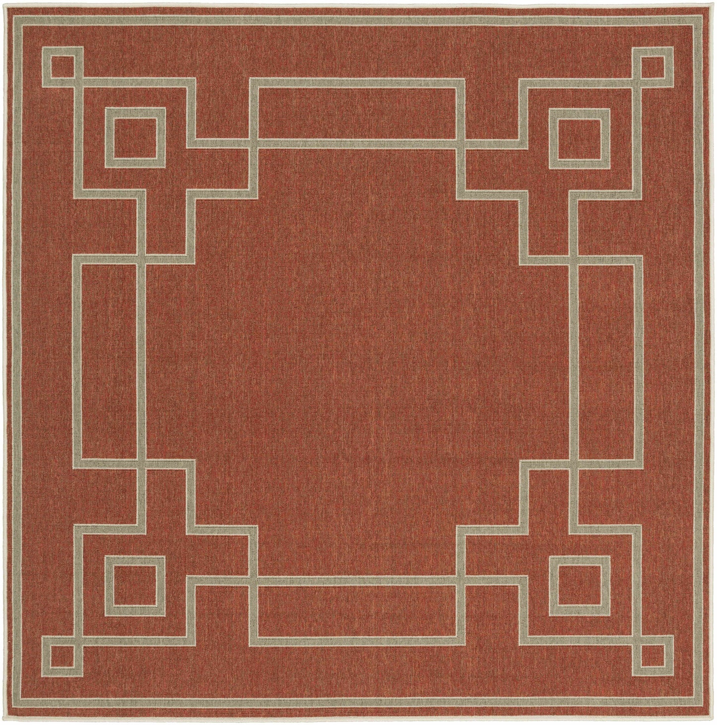 Harborgreek Brick Red Outdoor Rug