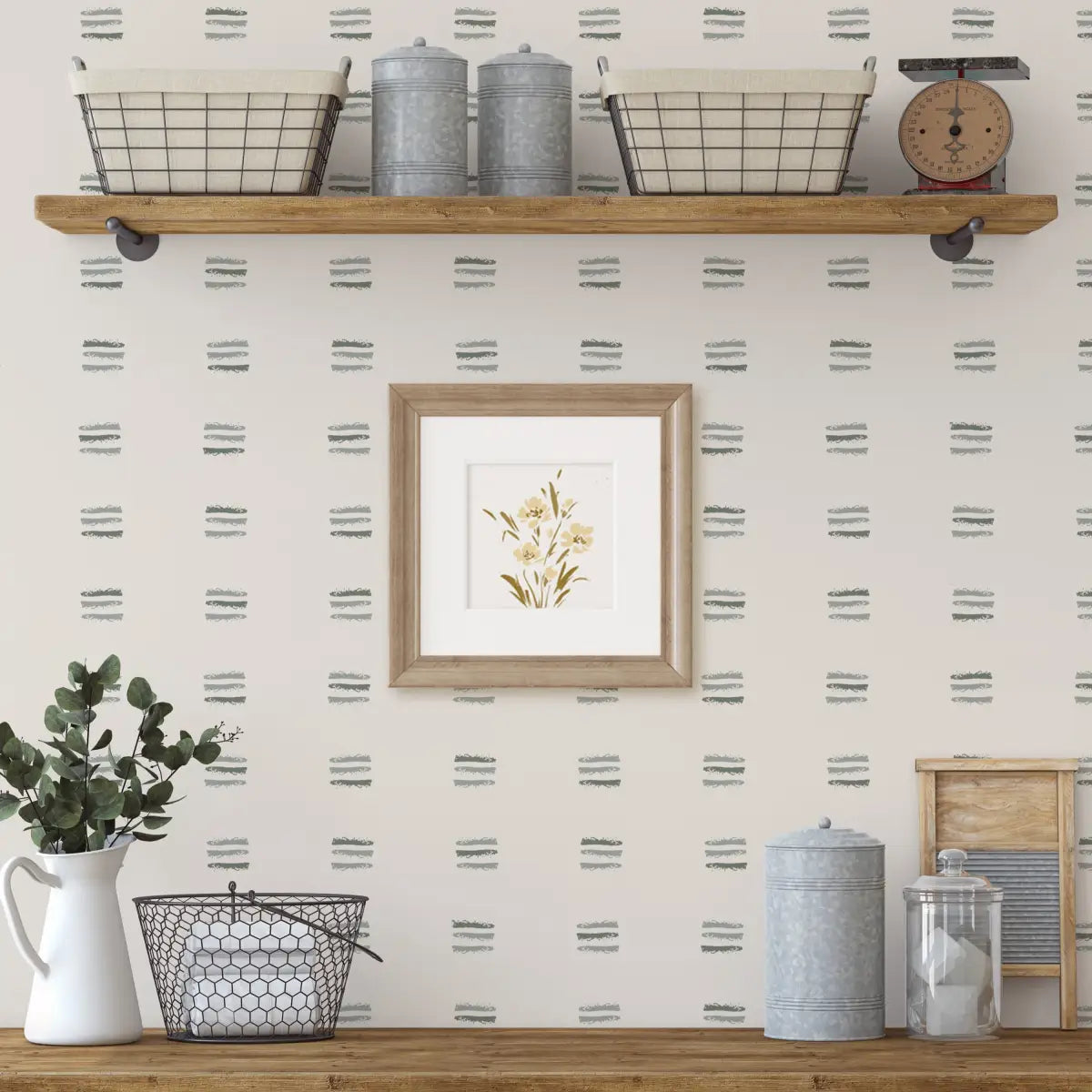 Jasper Wallpaper - Gray Crayon Lines - by Melissa Johnson Design - Loomwell Home Goods