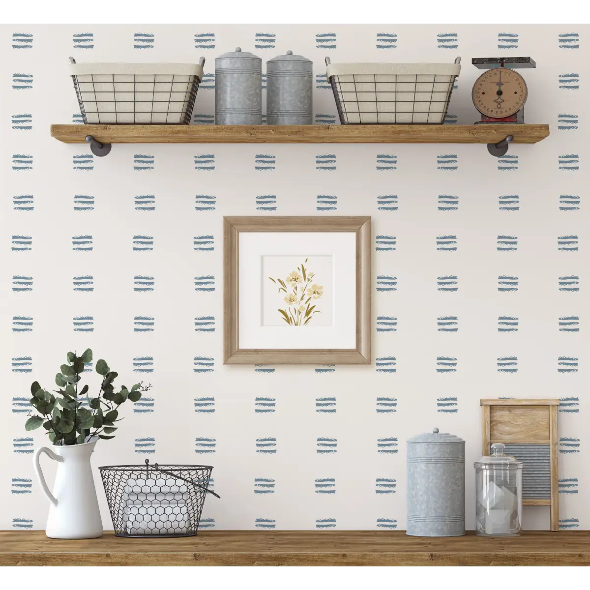 Jasper Wallpaper - Gray Crayon Lines - by Melissa Johnson Design - Loomwell Home Goods
