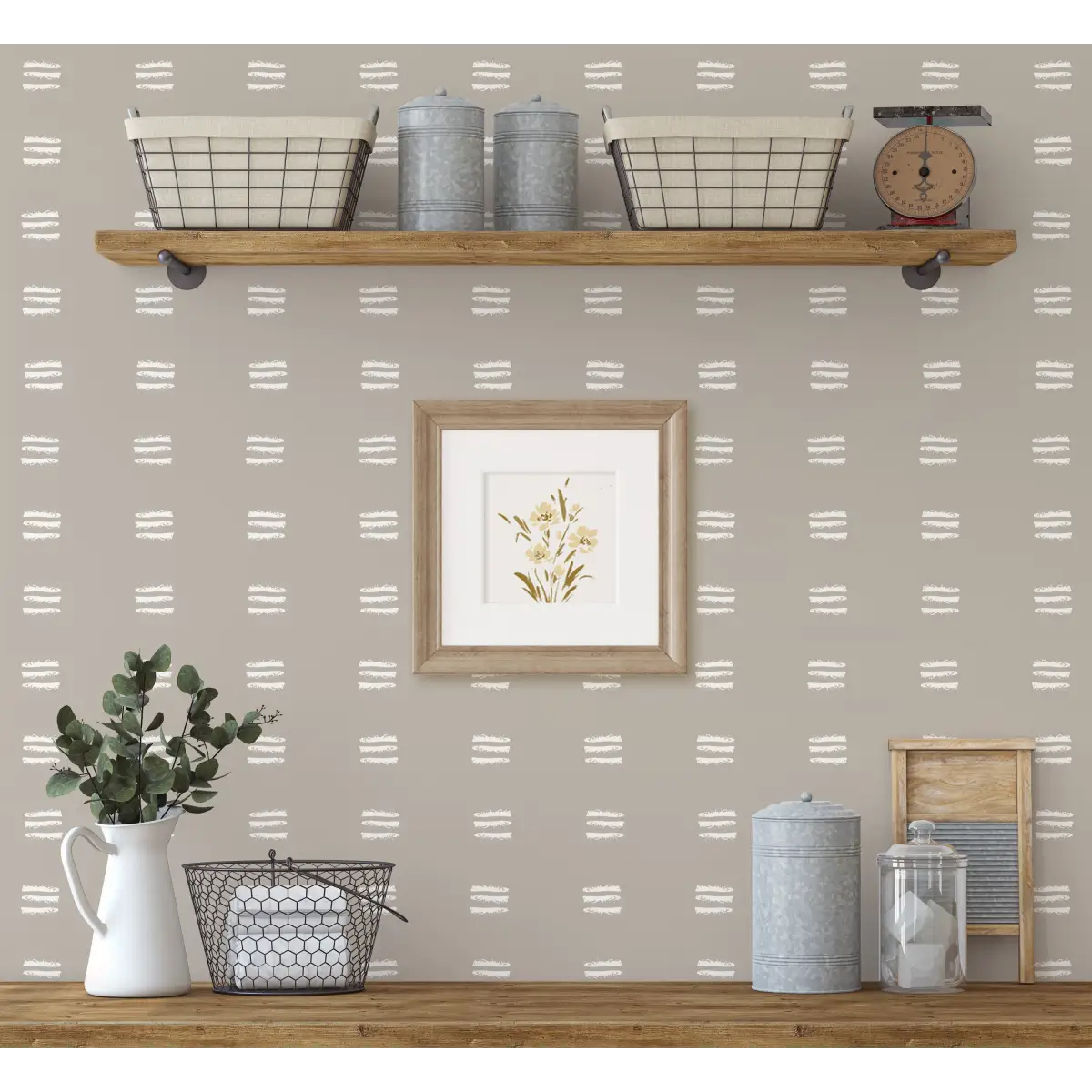 Jasper Wallpaper - Gray Crayon Lines - by Melissa Johnson Design - Loomwell Home Goods