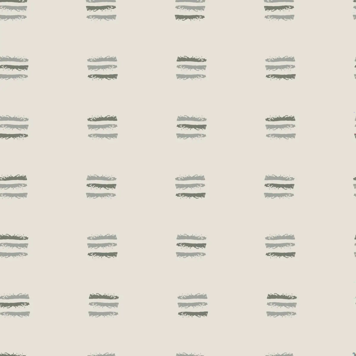 Jasper Wallpaper - Gray Crayon Lines - by Melissa Johnson Design - Sample 1 foot by 1 foot / Green / Small Scale