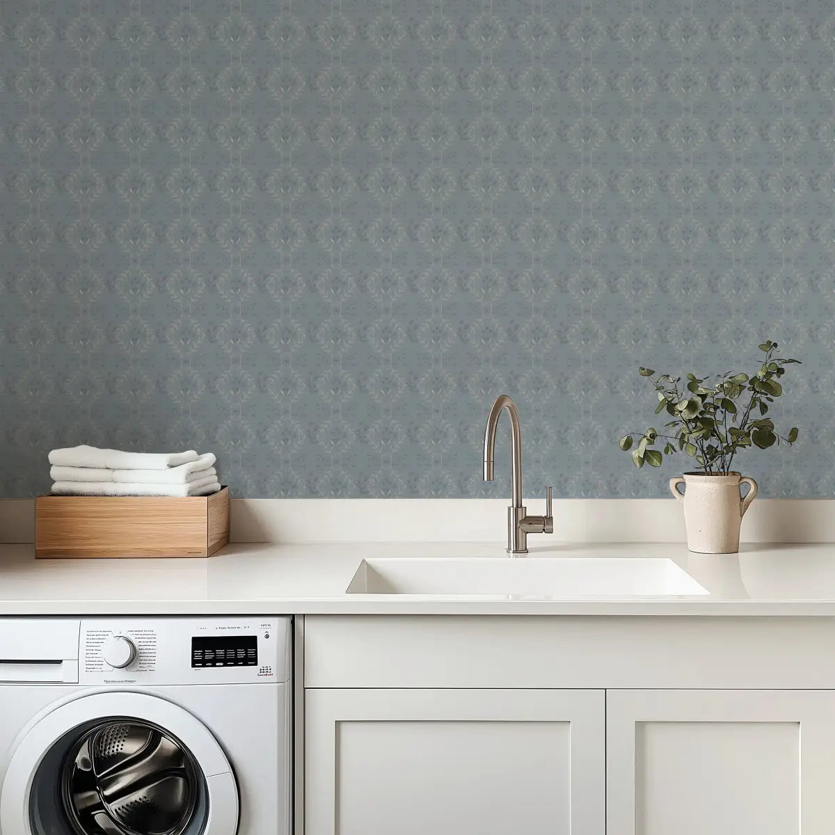 Jennings Wallpaper - Flowers and Bees - by Hannah Langford Design - Loomwell Home Goods