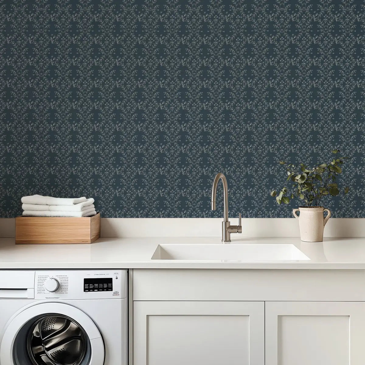 Jennings Wallpaper - Flowers and Bees - by Hannah Langford Design - Loomwell Home Goods