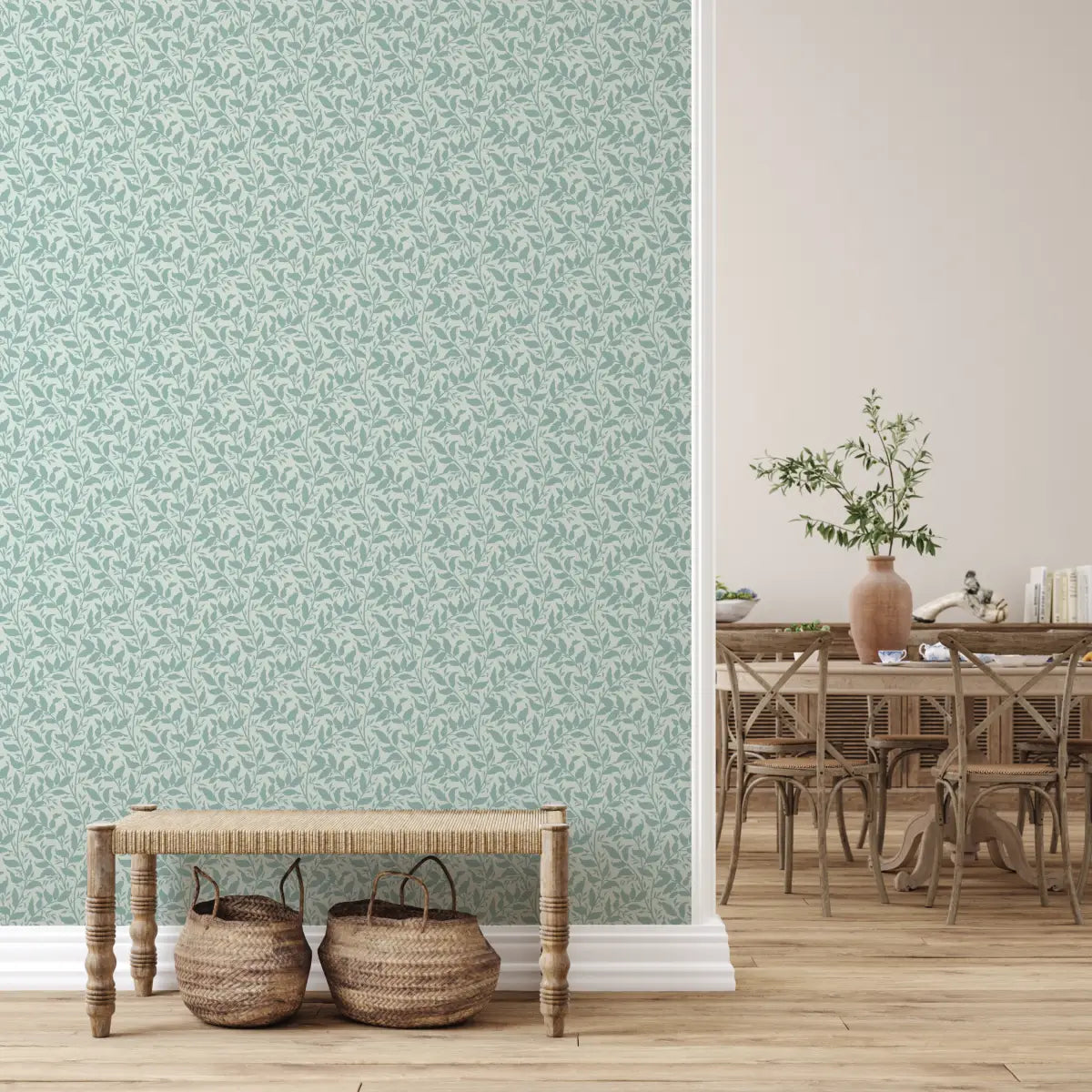 Jess Wallpaper - Leafy Branches - by Kimberly Morgan - Loomwell Home Goods