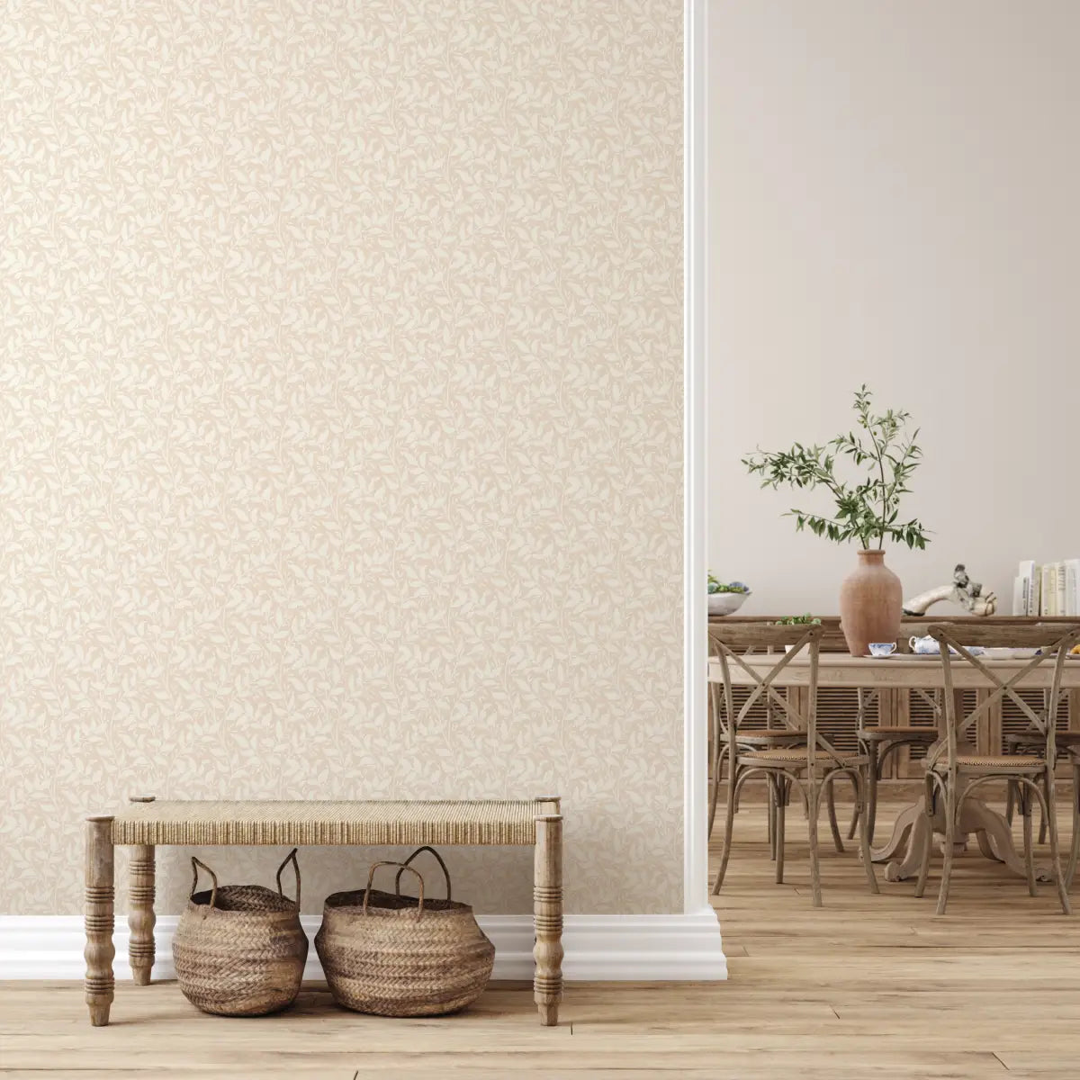 Jess Wallpaper - Leafy Branches - by Kimberly Morgan - Loomwell Home Goods