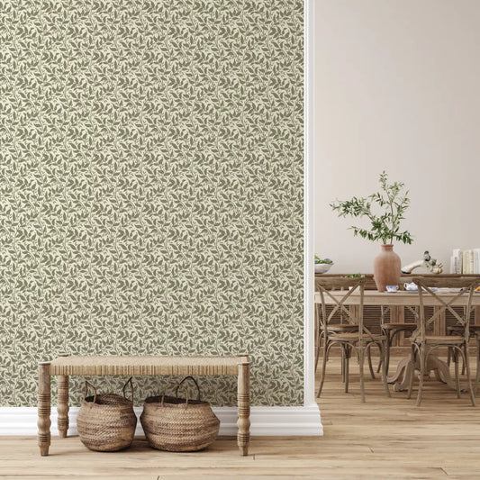 Jess Wallpaper - Leafy Branches - by Kimberly Morgan - Loomwell Home Goods