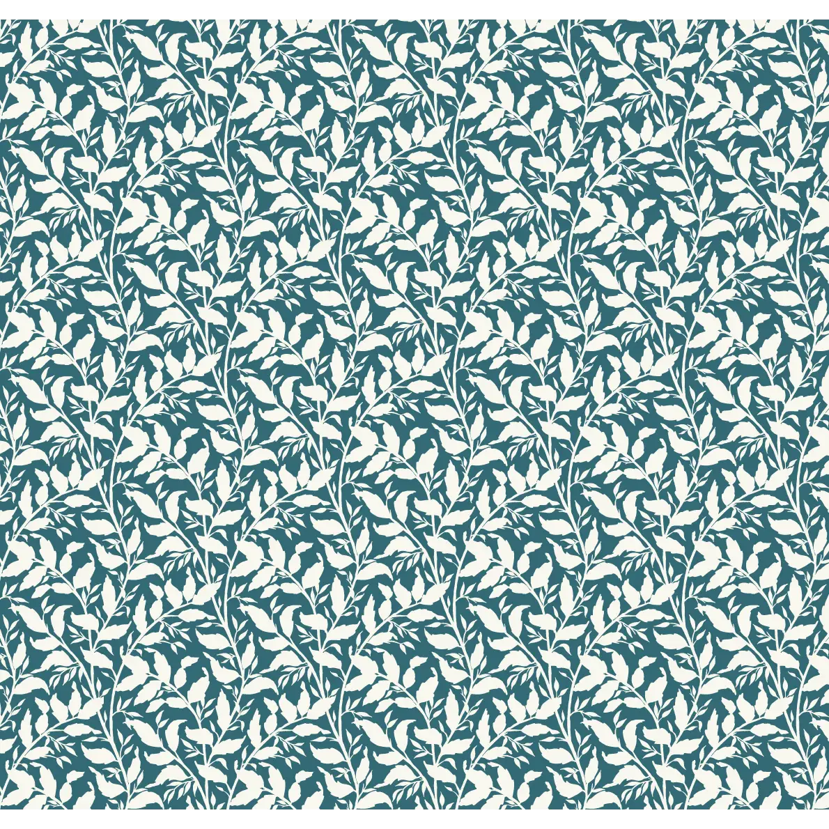 Jess Wallpaper - Leafy Branches - by Kimberly Morgan - Sample 1 foot by 1 foot / Deep Blue - Loomwell Home Goods