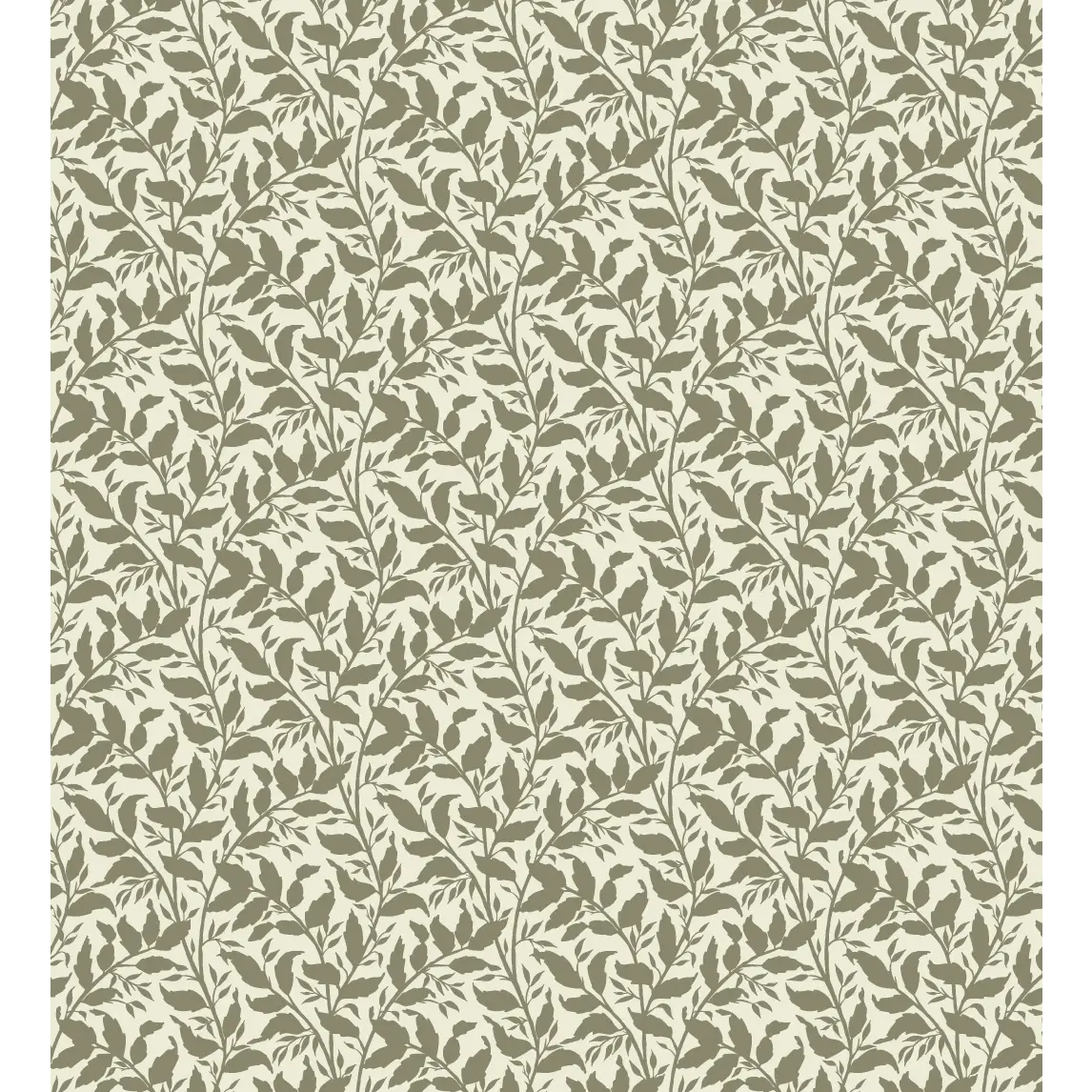 Jess Wallpaper - Leafy Branches - by Kimberly Morgan - Sample 1 foot by 1 foot / Olive - Loomwell Home Goods
