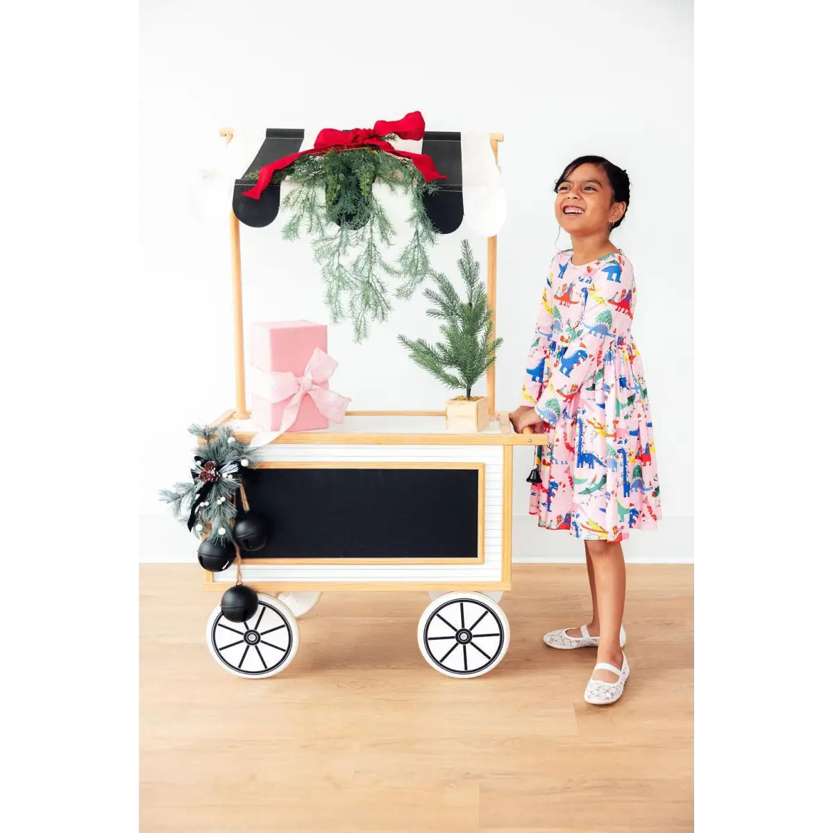 Jingle Saurus L/S Pocket Twirl Dress - Mila & Rose ®
