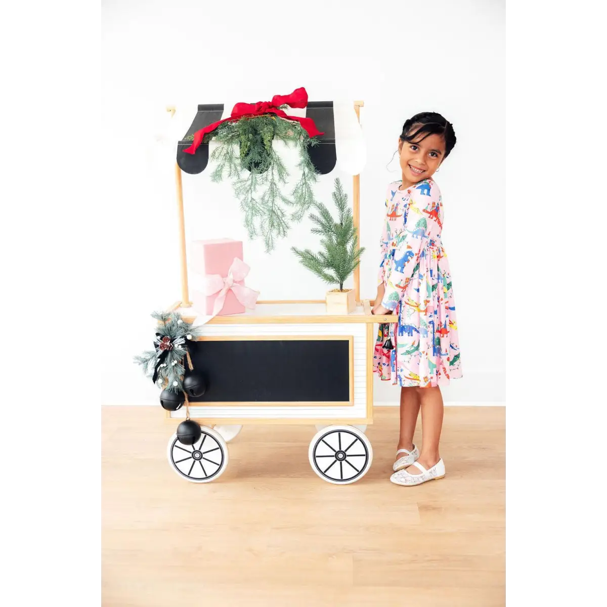 Jingle Saurus L/S Pocket Twirl Dress - Mila & Rose ®