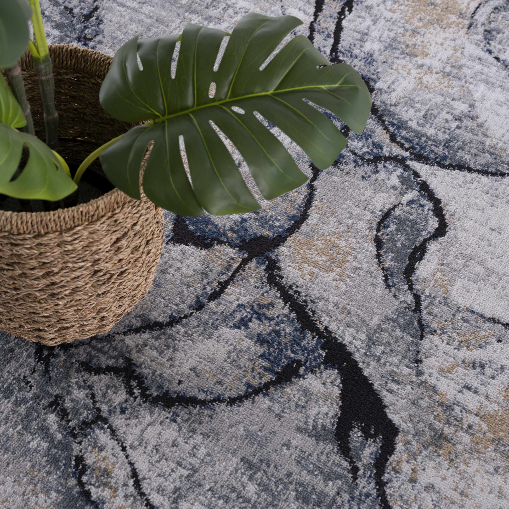 Fremantle Gray Marble Rug - Boutique Rugs