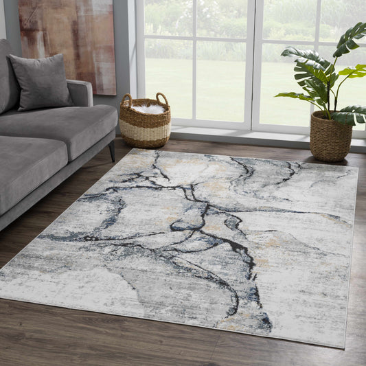 Fremantle Gray Marble Rug - Boutique Rugs
