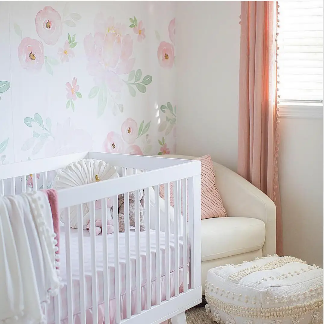 Jocelyn Wallpaper - Pink Watercolor Flowers - Loomwell Home Goods
