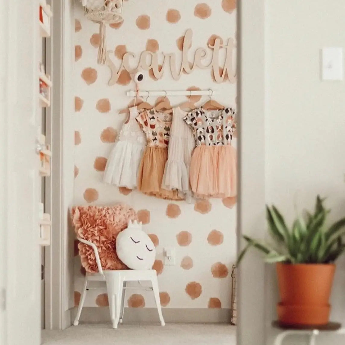 Joyce Wallpaper - Pink Watercolor Dots - Loomwell Home Goods