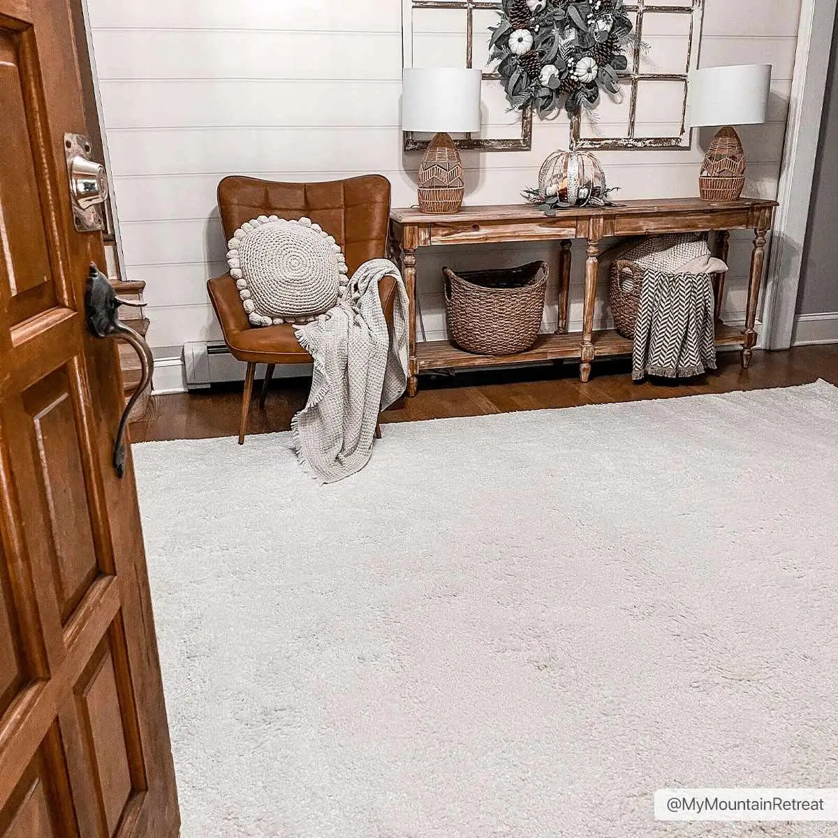 Judy White Washable Area Rug - Boutique Rugs