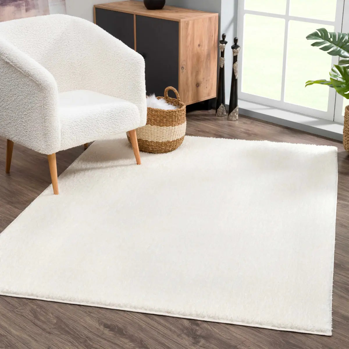 Judy White Washable Area Rug - Boutique Rugs