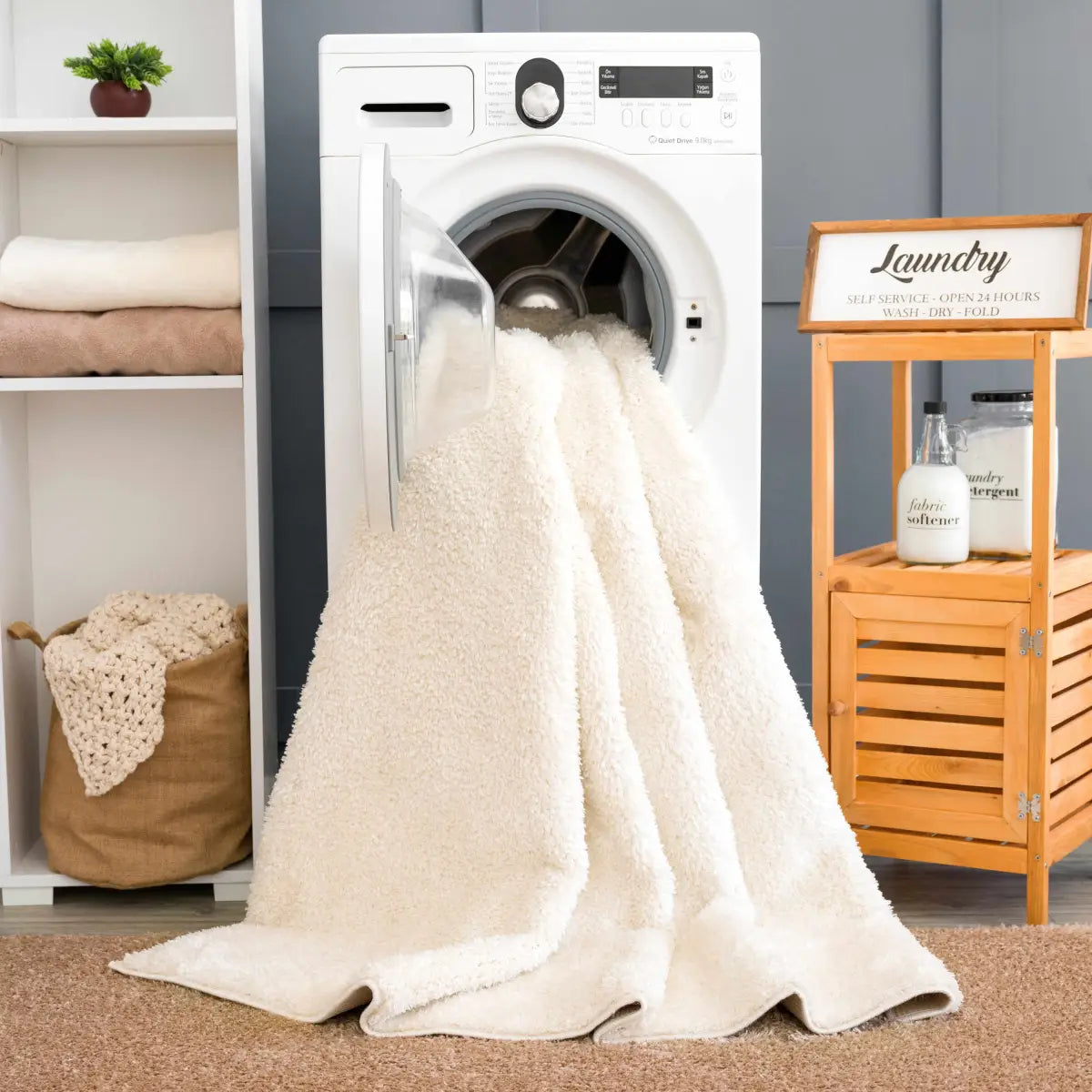 Judy White Washable Area Rug - Boutique Rugs