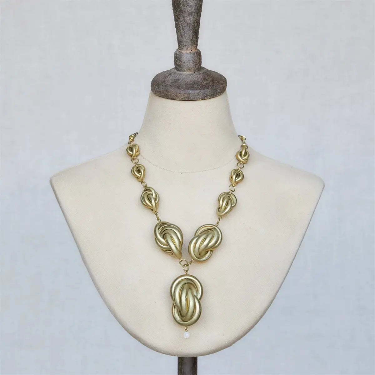 Julia Looped Necklace Brass - HomArt