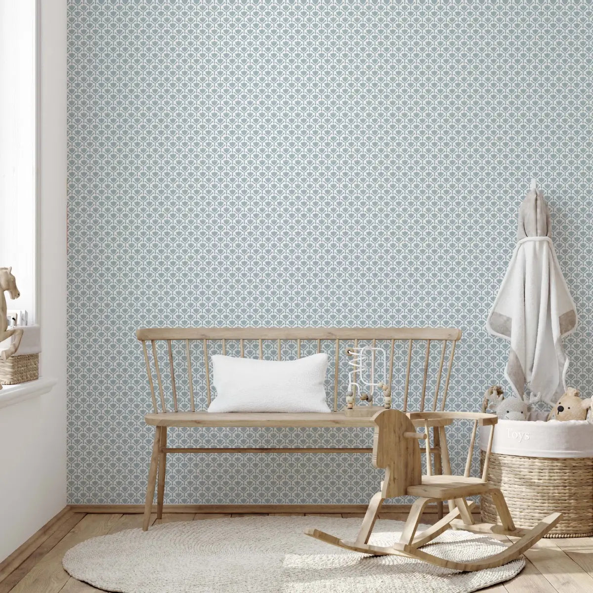 Julia Wallpaper - Simple Floral Geometric - by Heights Design Studio - Loomwell Home Goods