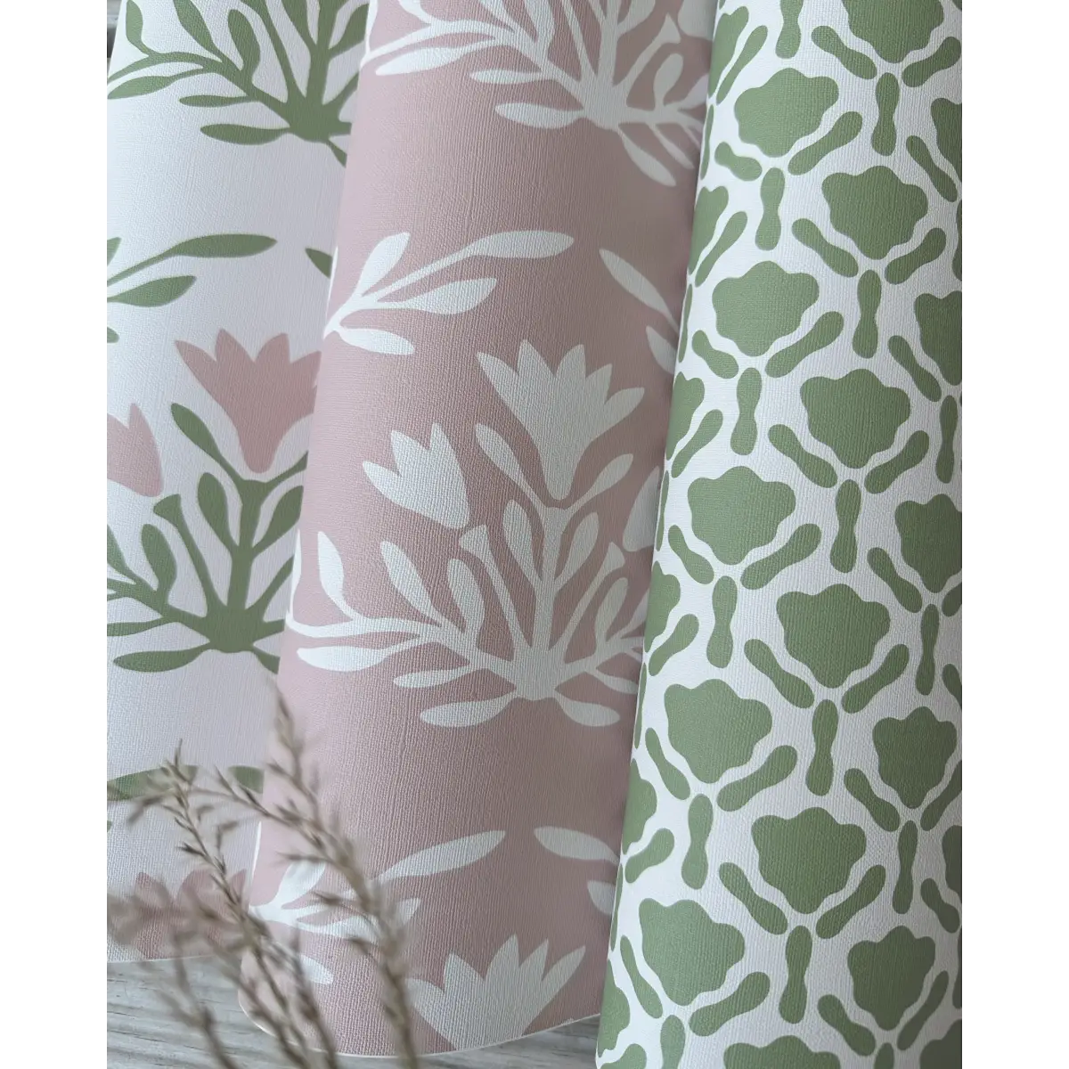 Julia Wallpaper - Simple Floral Geometric - by Heights Design Studio - Loomwell Home Goods