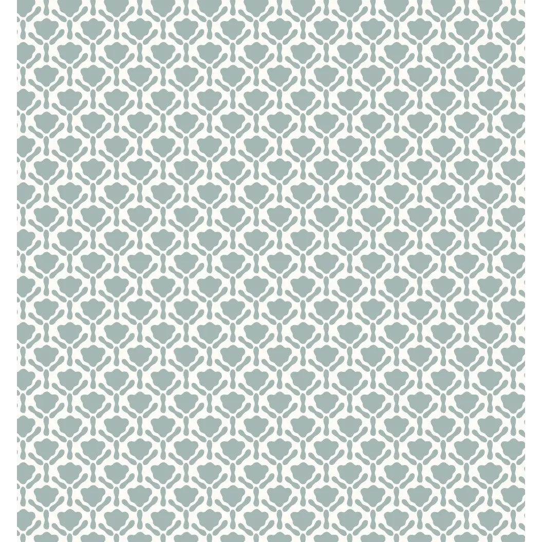 Julia Wallpaper - Simple Floral Geometric - by Heights Design Studio - Sample 1 foot by 1 foot / Blue - Loomwell Home
