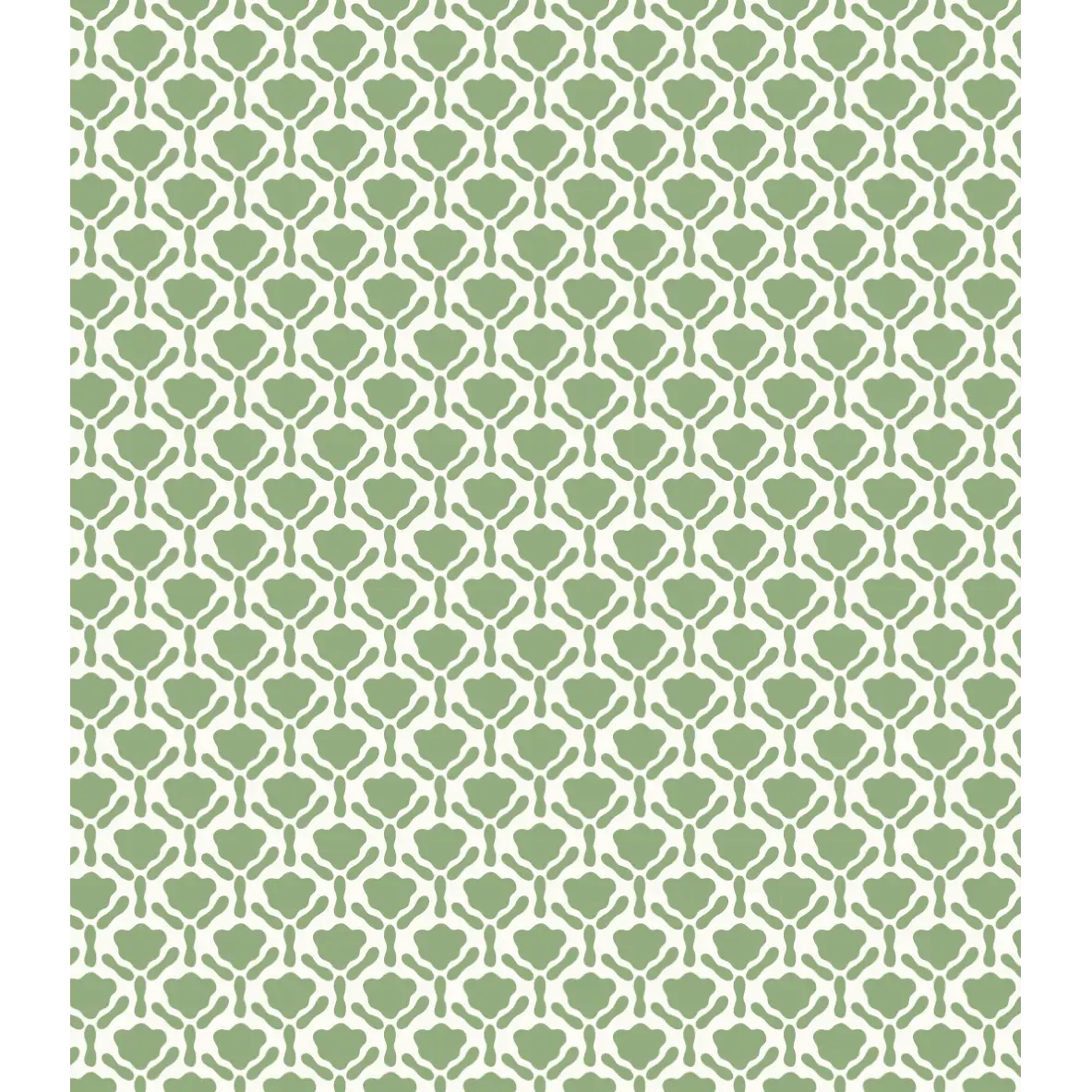 Julia Wallpaper - Simple Floral Geometric - by Heights Design Studio - Sample 1 foot by 1 foot / Green - Loomwell Home