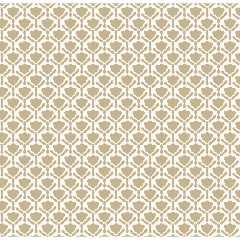 Julia Wallpaper - Simple Floral Geometric - by Heights Design Studio - Sample 1 foot by 1 foot / Mustard - Loomwell