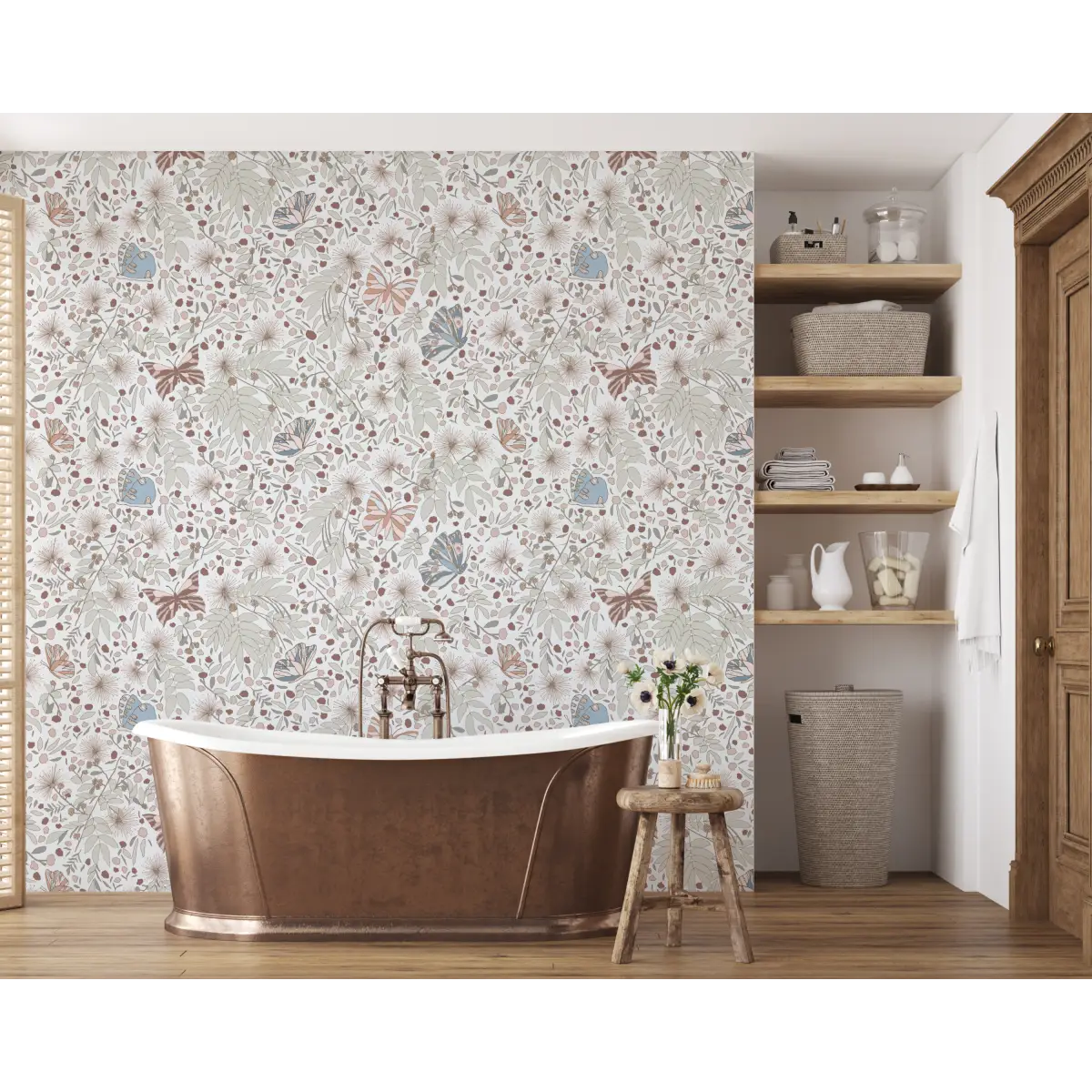 Julie Wallpaper - Butterflies - by Antonela Fulir - Loomwell Home Goods
