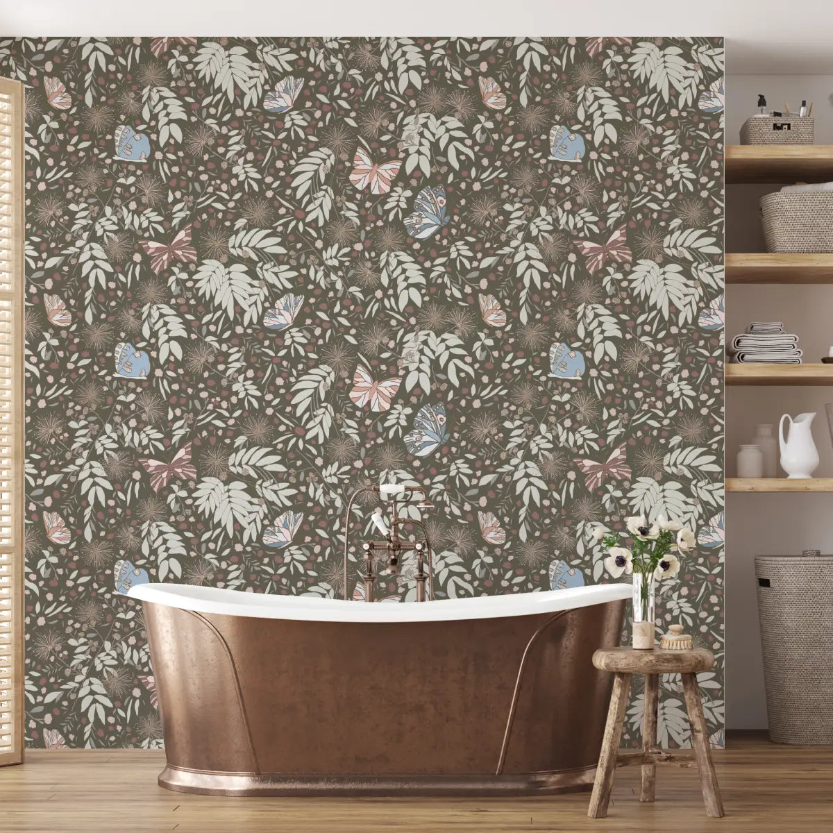 Julie Wallpaper - Butterflies - by Antonela Fulir - Loomwell Home Goods