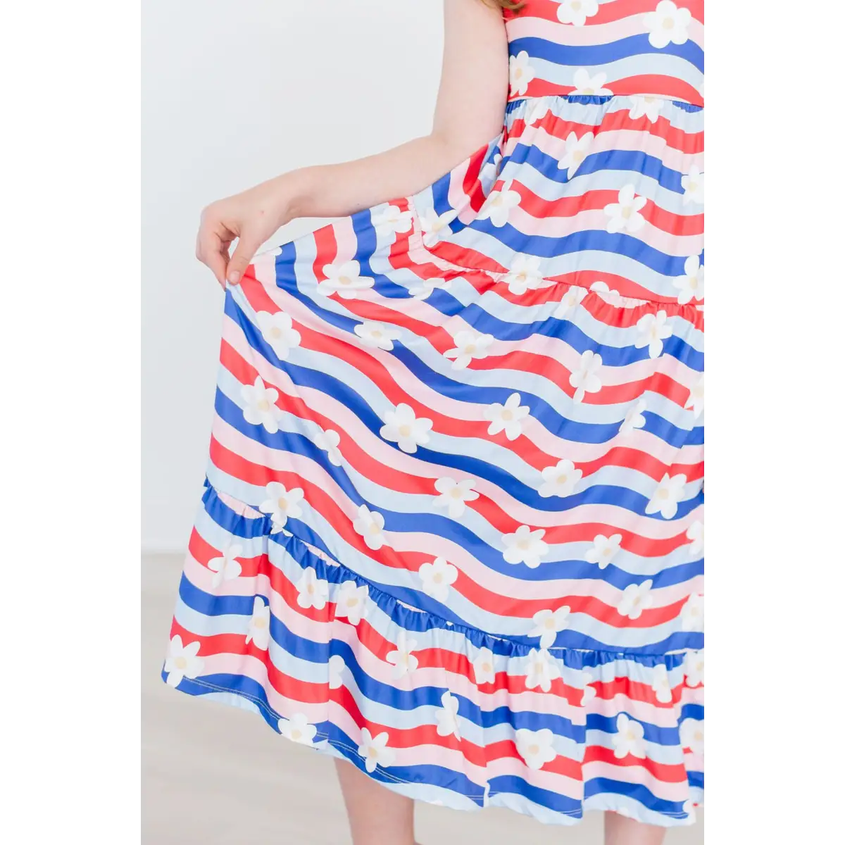 Ruffle Maxi Dress - July Vibes - Patriotic - 2T - Mila & Rose ®