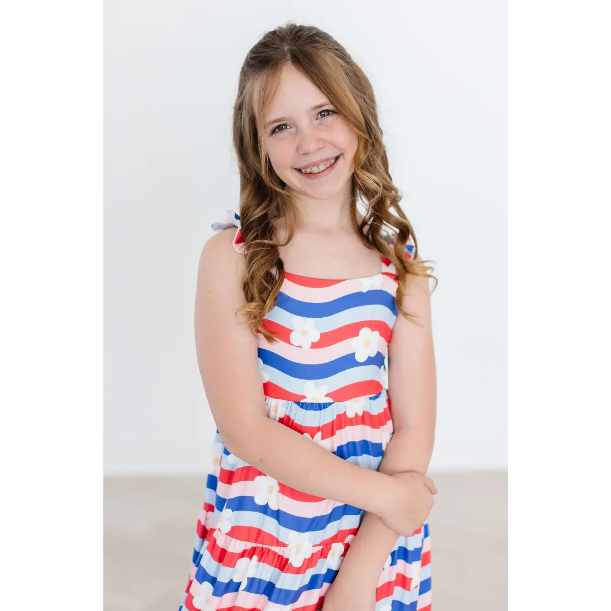 Ruffle Maxi Dress - July Vibes - Patriotic - Mila & Rose ®