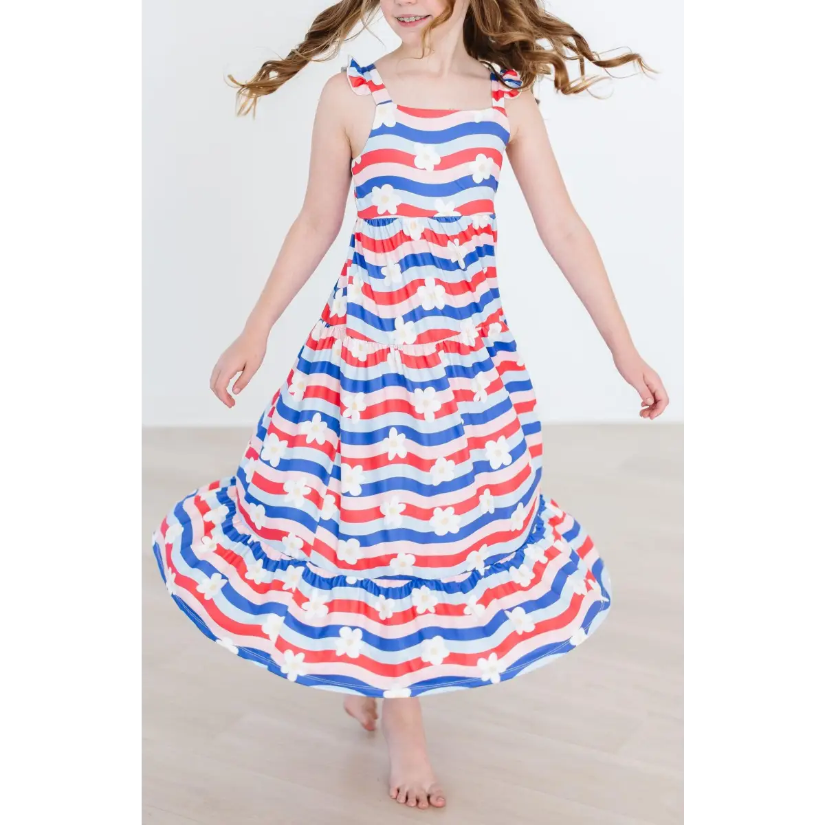 Ruffle Maxi Dress - July Vibes - Patriotic - Mila & Rose ®