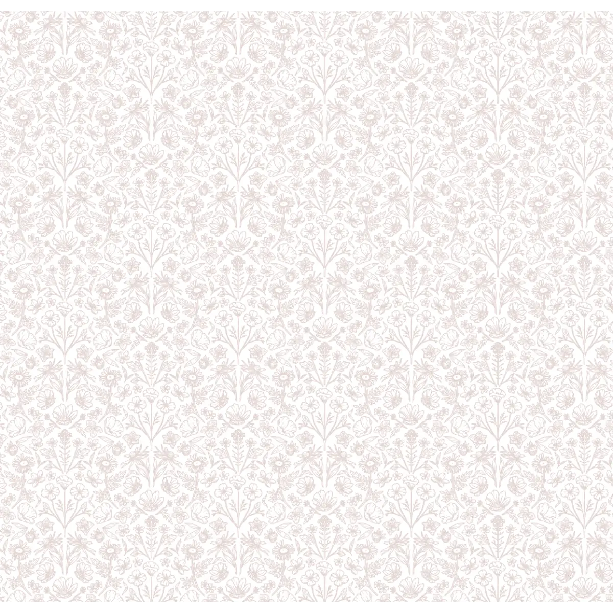 Junie Wallpaper - Petite Flowers - by Kourtni Gunn - Sample 1 foot by 1 foot / Pink - Loomwell Home Goods
