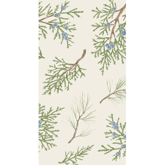 Guest Napkins - Holiday Juniper Sprigs - Hester & Cook - Stationery