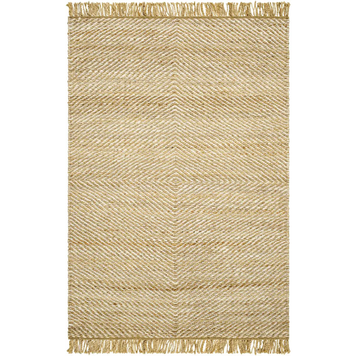 Jute Area Rug with Fringe - 5’ x 7’6’’ Rectangle - Boutique Rugs