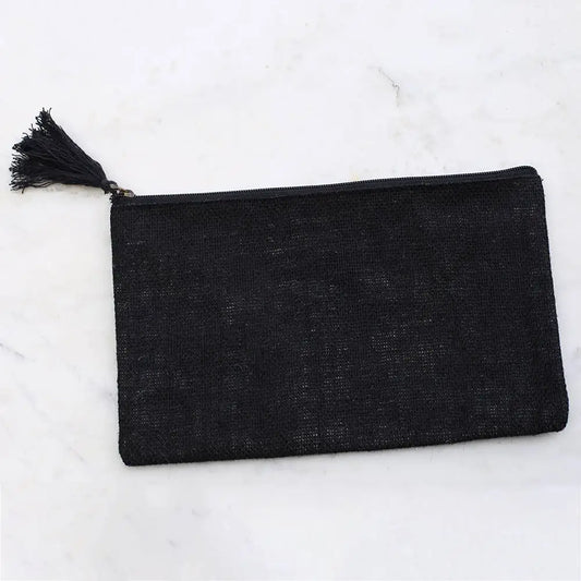 Jute Cosmetic Bag - Black - The Royal Standard