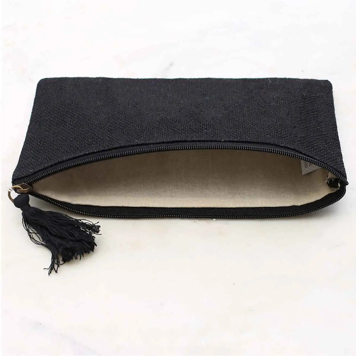 Jute Cosmetic Bag - Black - The Royal Standard